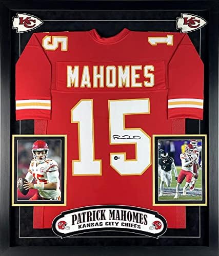 Patrick Mahomes Dedikált Kansas City Chiefs Jersey Bekeretezett - Dedikált NFL Mezeket