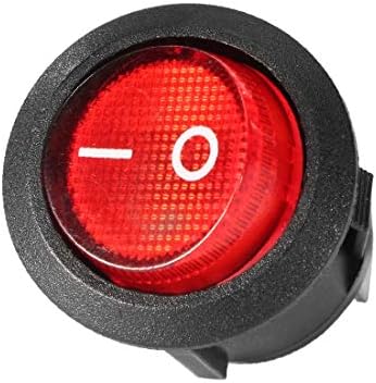 X-mosás ragályos 5db Mini Piros Lámpa 3 Terminál SPST 2 Pozíció i/O Kerek Gomb Dot Led Hajó Rocker Kapcsoló Kapcsolók