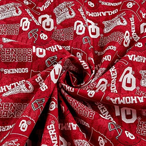 NCAA Oklahoma Sooners 1178 Hang Hang Piros/Fehér, Foltvarrás Szövet, a gyár által