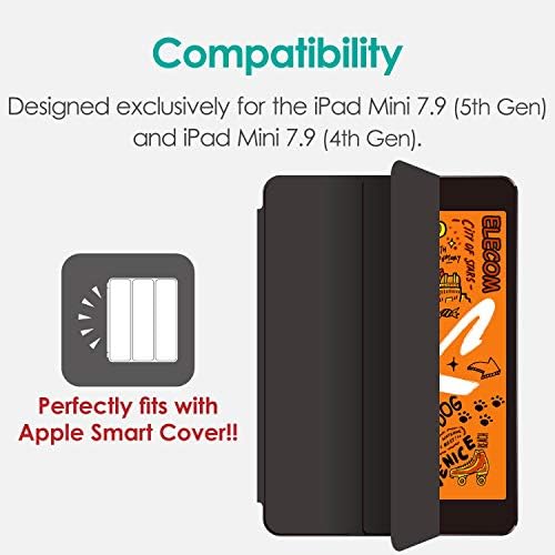 ELECOM Szuper Védő iPad Mini 7.9 (5th Gen) Burkolat Beleillik az Apple Smart Cover/Átlátszó Tiszta Ügy/TPU TB-A19SUCCR