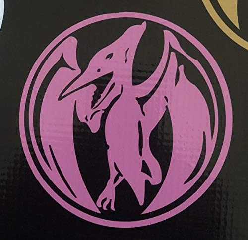 MMPR - Rózsaszín szárnyas gyík Dinozord Szimbólum Vinyl Matrica