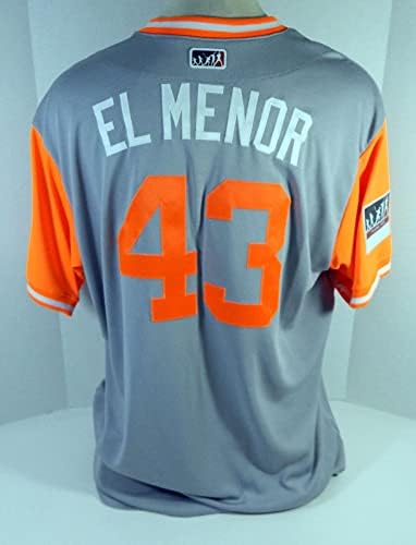 2017 Detroit Tigers Bruce Rondon El Menor 43 Játék Kiadott Szürke Mezt a Játékosok W - Játék Használt MLB Mezek
