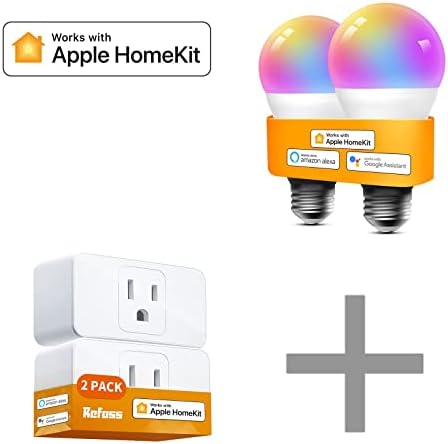 Refoss Okos Blub 2 Csomag + Smart Plug 2 Csomag Munka az Apple HomeKit