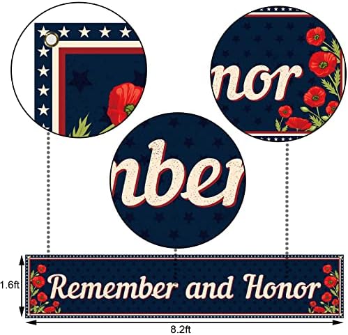 Emlékszem, Becsület Kerítés Banner Memorial Day Amerikai Hazafias Ünnep Party Fotó Hátteret, Kültéri Dekoráció