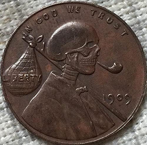 Antik Érme Amerikai Villamos Érmék 1909 Kézműves 87Coin Gyűjtemény Emlékérme