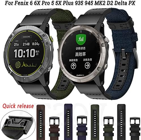 KDEGK 26 22mm gyorskioldó Watchband Szíj, A Garmin Fenix 6 6X 5X Pro 5Plus MK2i Enduro D2 Delta PX Óra Easyfit karkötő
