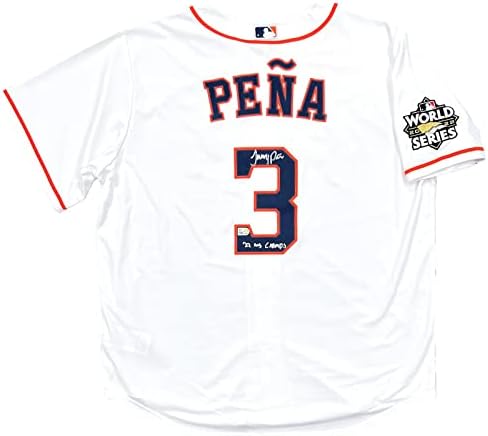 Jeremy Pena Astros Aláírt 22 WS Champs Írva Nike Replika WS Jersey MLB Pena - Dedikált MLB Mezek
