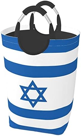 Izraeli Zászlót Összecsukható Szennyesben Összecsukható Szennyes Kosár fogantyúval Nagy csomagot szennyesből Szervező