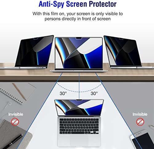 ProCase Adatvédelmi Képernyő Védő MacBook Pro 14 Hüvelykes Modell A2779 2023 A2442 2022 2021, Anti-Spy Edzett Üveg,