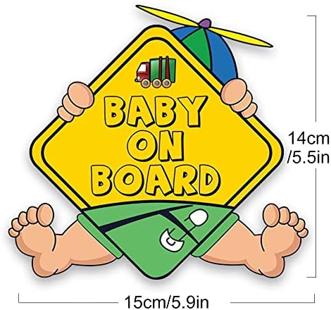 2 Db Fényvisszaverő Baby on Board Táblát Autó, Fényvisszaverő Gyerekek Biztonsági Figyelmeztető Matrica, Baby on Board
