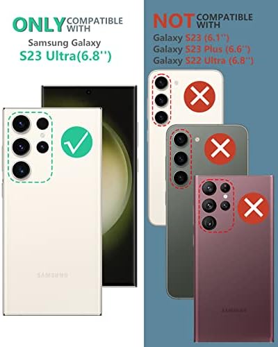 FNTCASE Samsung Galaxy S23 Ultra-Ügy: Dual Layer Ütésálló Teljes Testet Védő,Masszív Állvány & Drop Bizonyíték TPU Lökhárító