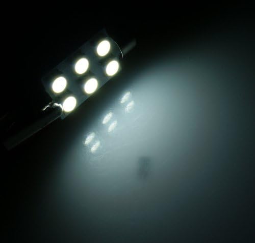 Tuningpros LEDML-39M-WS6 Térkép Lámpa LED Izzók Girland 39mm, 6 SMD LED Fehér 2-pc-be