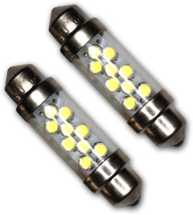 Tuningpros LEDML-39M-W9 Térkép Lámpa LED Izzók Girland 39mm, 9 LED-es Fehér 2-pc-be