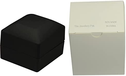 Az Ékszer Pak LED Fekete Gyűrűs Dobozt a Javaslat, Esküvő, Eljegyzés, Valentin Nap, Anyja Apja Karácsonyi Luxus Ékszer