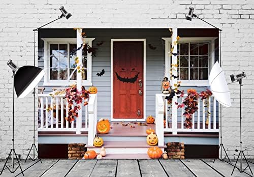 CORFOTO 10x8ft Szövet, Halloween Tök Ház Háttérben a Ház Bejárata Ijesztő Kísértet Ház Képek Gyerekeknek, Születésnapi