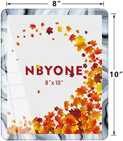 NBYONE 8X10 képkeret,Igazi Üveg képkeret Falra vagy Asztalra lakberendezési (8x10-es,Szürke+fehér)