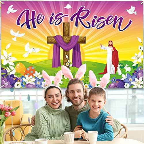 Nagy Boldog Húsvéti Feltámadott Hátteret, Vallási Feltámadás Kereszt Biblia Háttér Fotó Fotózás Banner a Húsvéti Nap