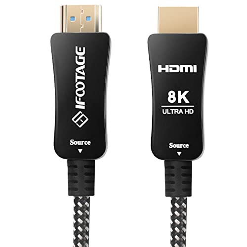 IFOOTAGE 8K HDMI Kábel, Ultra 48Gbps nagysebességű 33 FT HDMI Kábel, Fonott Zsinór（8K60hz 4K120hz），Ultra Nagy Sebességű