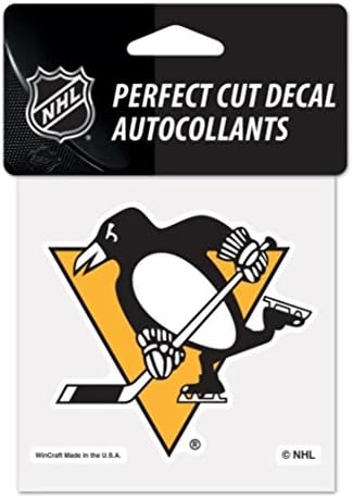 NHL Pittsburgh Penguins 4 x 4 inch Színes Logó Matrica