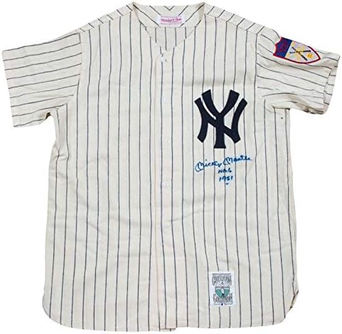Hihetetlen Mickey Mantle No. 6 Aláírt Írva NY Yankees Újonc Jersey PSA DNS - Dedikált MLB Mezek