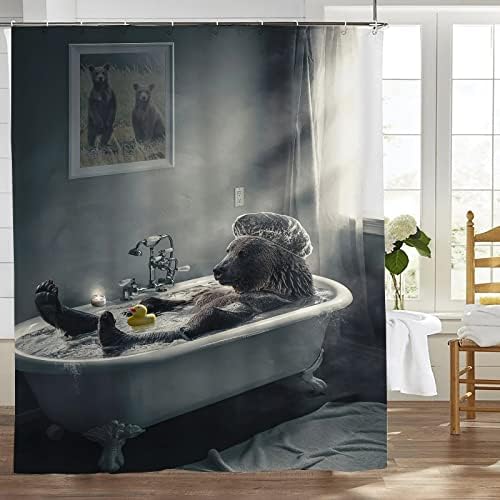 Vicces Kutya zuhanyfüggöny Golden Retriever Fürdő Szappannal Mossa zuhanyfüggöny kampós Poliészter Vízálló Szövet Fürdőszoba